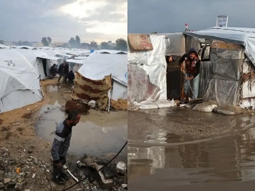 أمطار الموت في غزة.. النازحون يغرقون بالخيام والمأساة تتفاقم