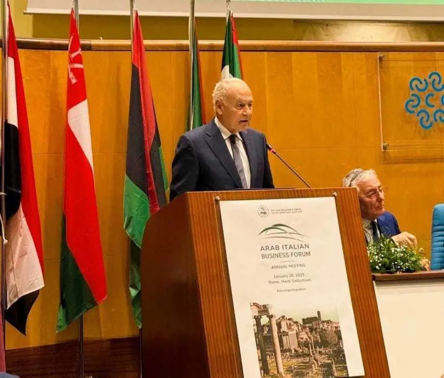 أبو الغيط يفتتح المنتدي الاقتصادي العربي الإيطالي
