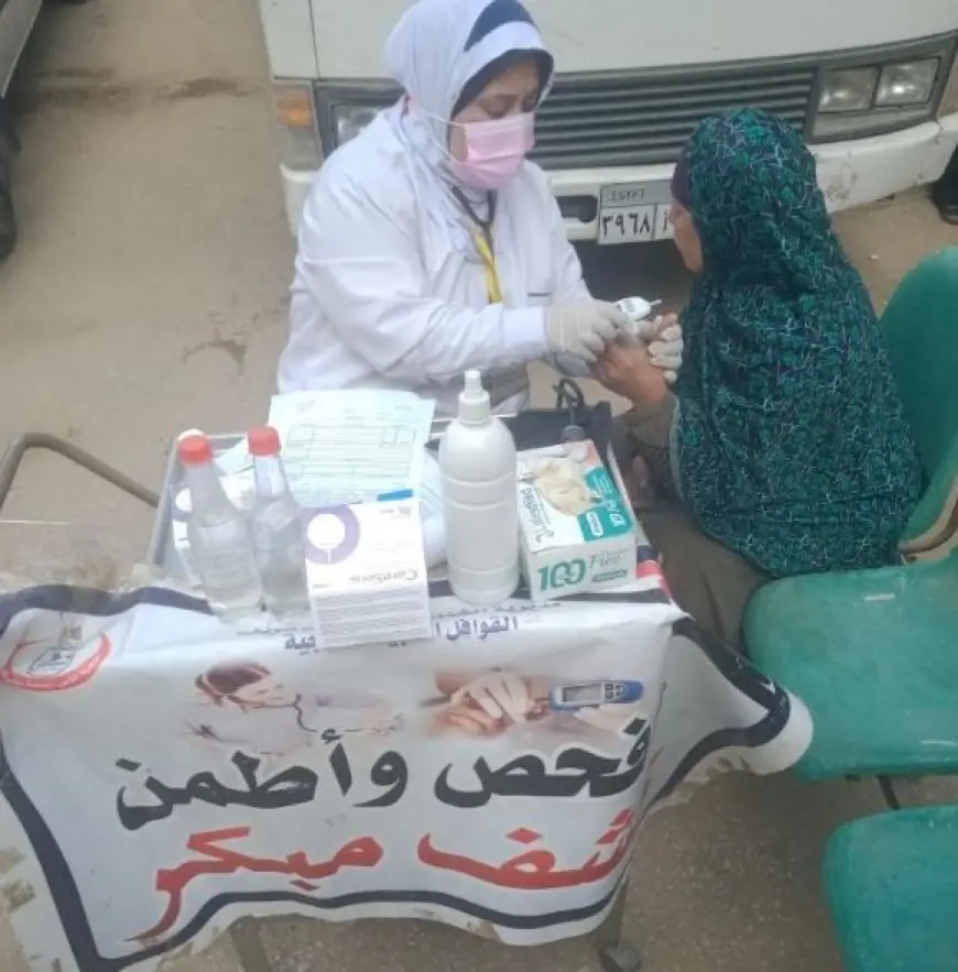 الكشف وصرف العلاج لـ1427 حالة في قافلة طبية مجانية بقرية ننا ببني سويف