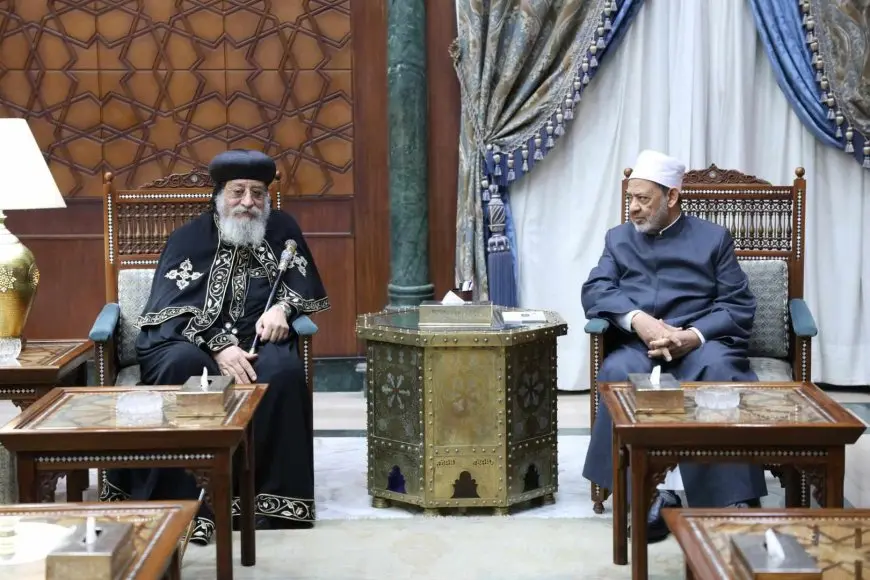 شيخ الأزهر والبابا تواضروس يؤكدان رفضهما لكل محاولات تهجير الشعب الفلسطيني من غزة