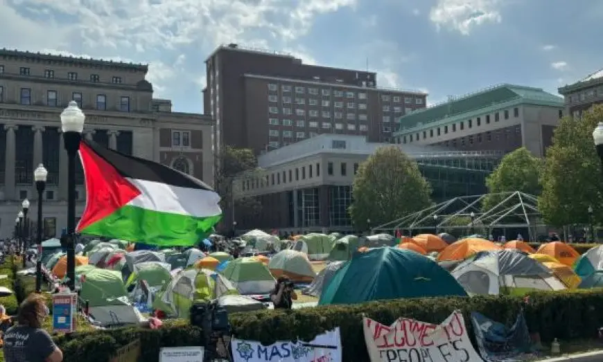 دعوى قضائية بأمريكا تتهم المدافعين عن الفلسطينيين بجامعة كولومبيا بالدعاية لحركة حماس