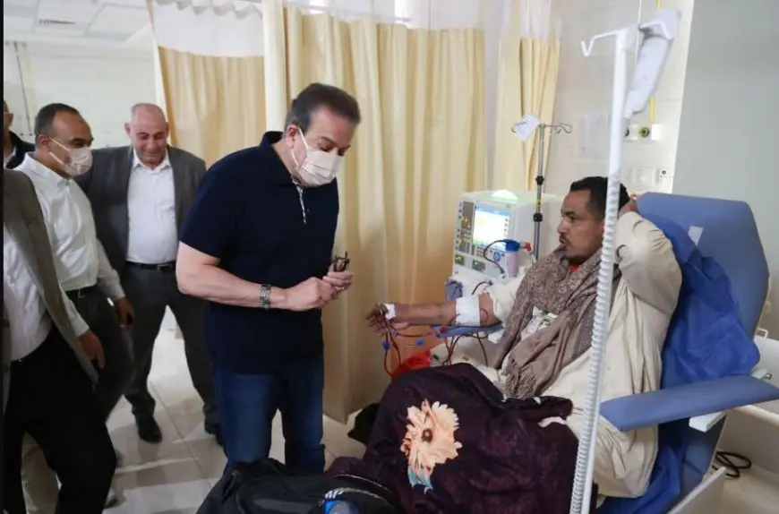 وزير الصحة ومحافظ المنيا يتفقدان مستشفى العدوة المركزي