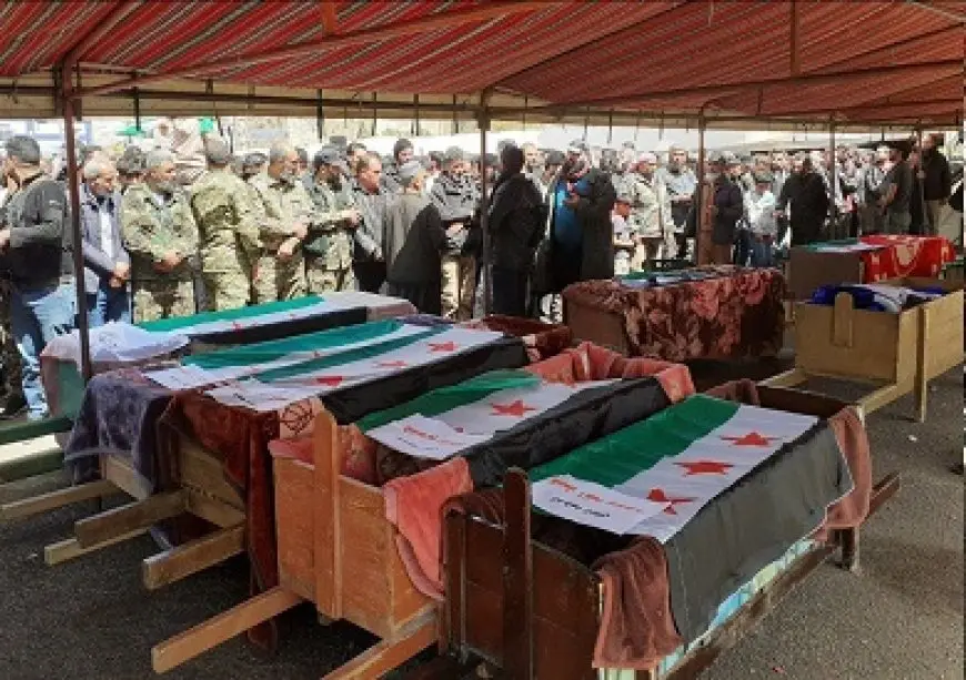 وسط استنفار.. سوريا تشيع شهداء القصف الإسرائيلي في درعا