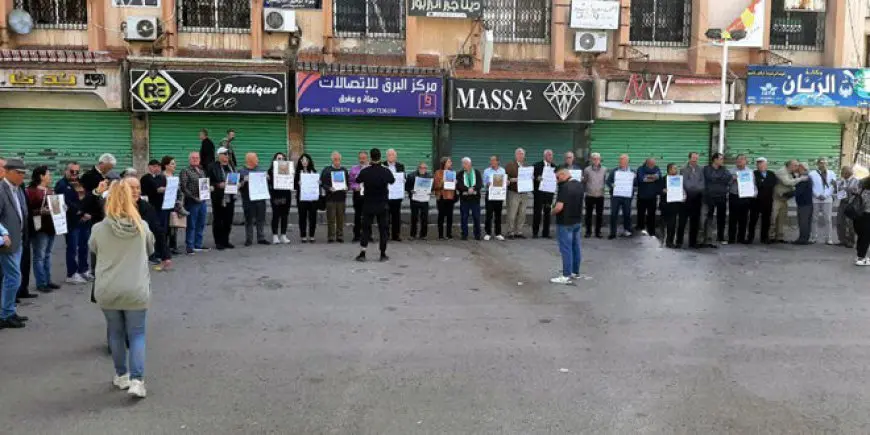 وقفة احتجاجية في مدينة السويداء تنديداً بالاعتداءات الإسرائيلية
