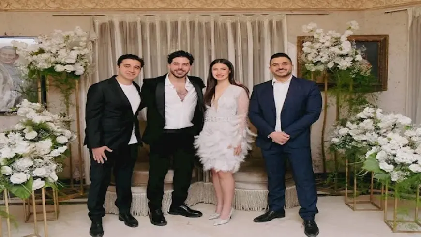 بحضور تامر حسني ومحمد سامي.. خطوبة المونتير عمرو عاكف (صور)