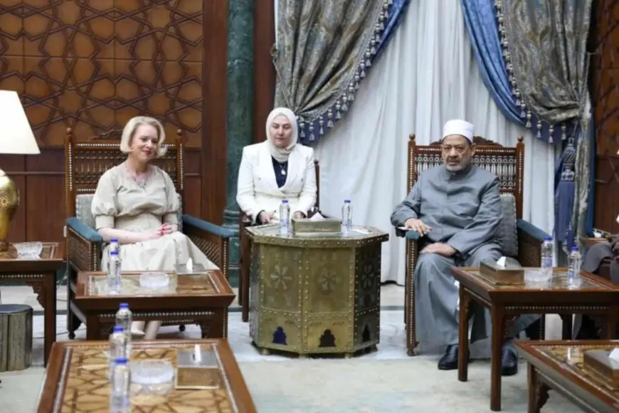 شيخ الأزهر يستقبل رئيسة البرلمان السلوفيني ويتَّفقان على تكثيف الضَّغط لإنهاء العدوان الصهيوني على غزة