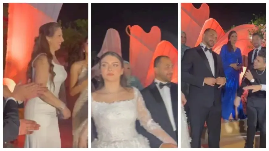 بالفيديو- رقص ابنة شقيق عادل إمام في حفل زفافها بحضور نجوم الفن