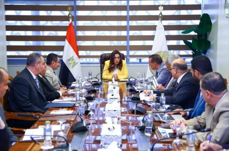 وزيرة التنمية المحلية تتابع مع القيادات الموقف التنفيذي لمشروعات الخطة الاستثمارية للوزارة والمحافظات