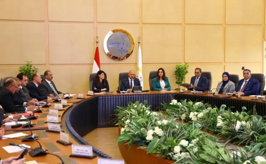 وزير الصناعة يتابع مع بعض المسئولين مشروعات التنمية الصناعية ببرنامج التنمية المحلية في صعيد مصر