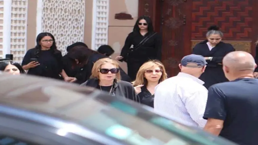 بالصور.. يسرا ودينا فؤاد في جنازة وليد مصطفى زوج كارول سماحة