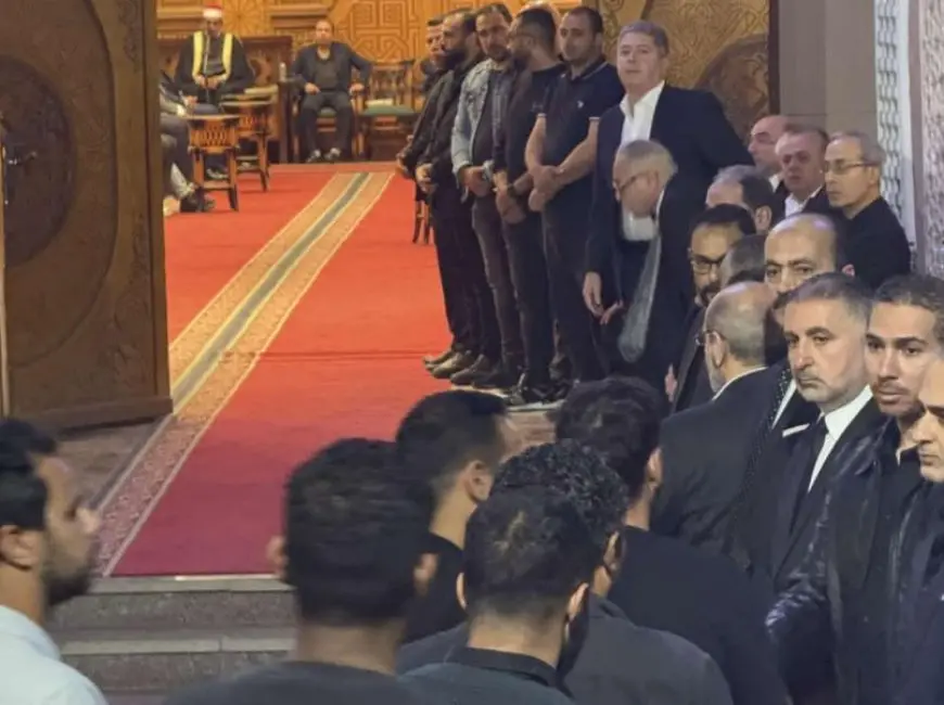 بدء عزاء المنتج وليد مصطفى زوج الفنانة كارول سماحة بمسجد الشرطة في الشيخ زايد