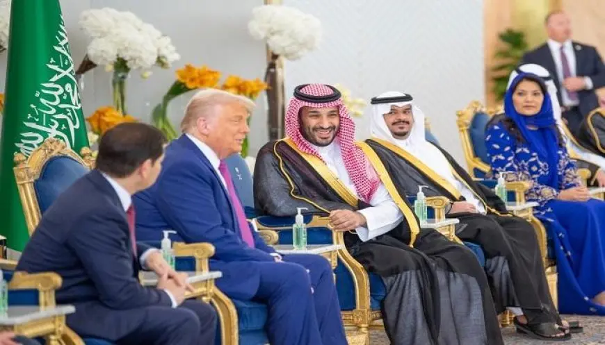 ولي العهد السعودي يستقبل ترامب في قصر اليمامة بالرياض