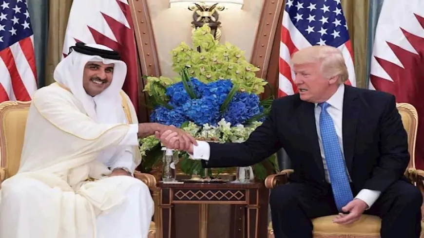 ترامب يعلق على رخام الديوان الأميري في أول زيارة أمريكية رسمية لقطر (فيديو)