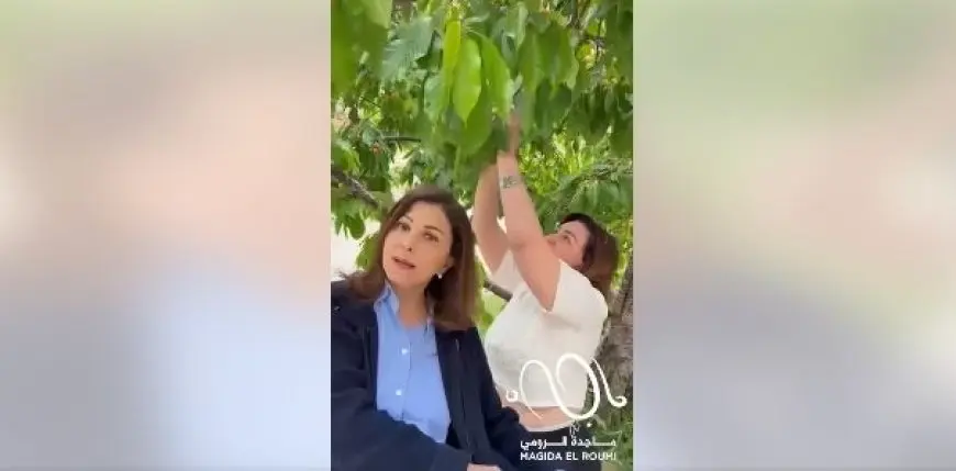 إلهام شاهين تمازح ماجدة الرومي: سرقت الكرز وهي أكلته