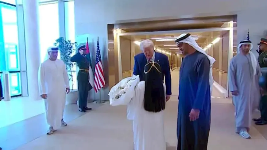 مشاهد من استقبال الرئيس الأمريكي في أبوظبي وسط مراسم رسمية