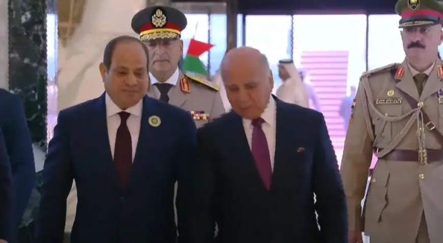 الرئيس السيسي يتوجه إلى مقر انعقاد القمة العربية ببغداد