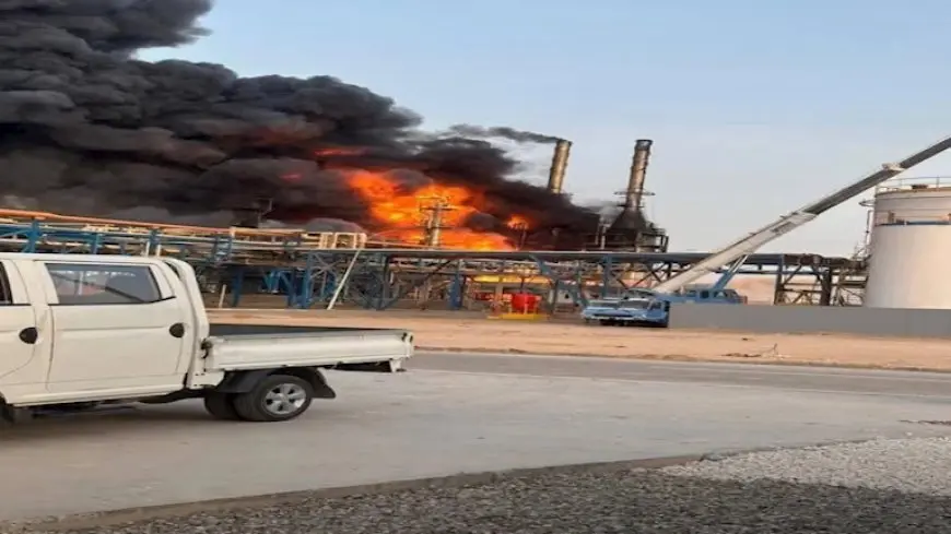 انفجار داخل مصفى “بيجي” النفطي شمال العراق- صور