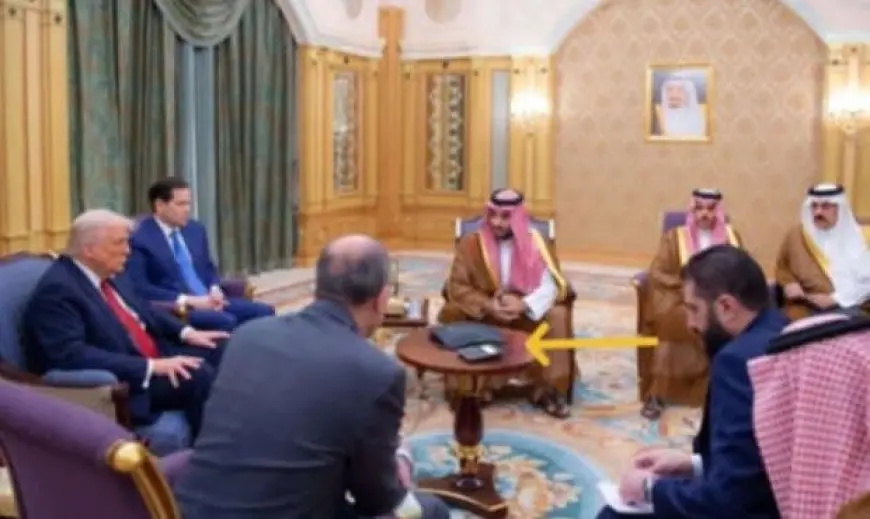 جهاز غامض في لقاء ترامب والشرع وبن سلمان يثير الجدل