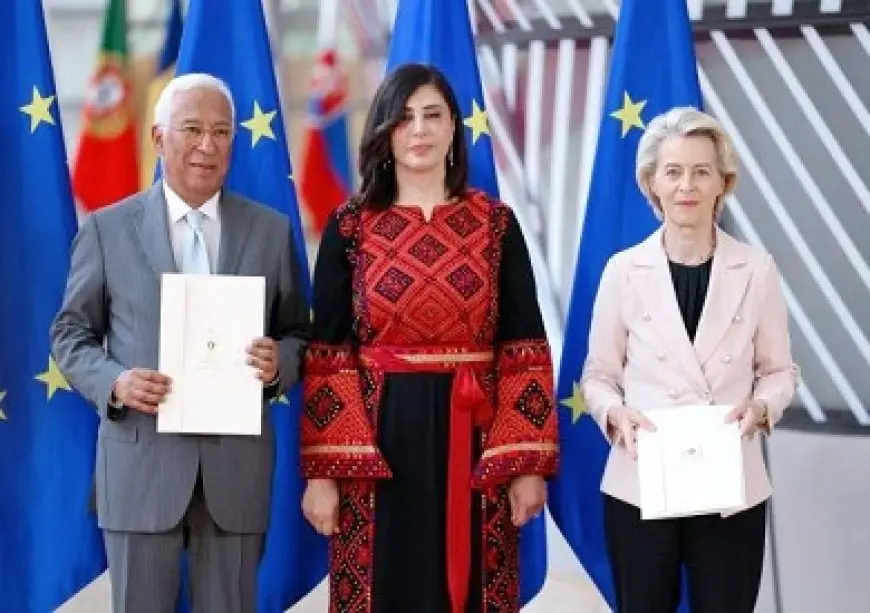 لأول مرة.. سفيرة فلسطين تقدم رسالة تعيينها لرئيس المجلس الأوروبي ورئيسة المفوضية الأوروبية