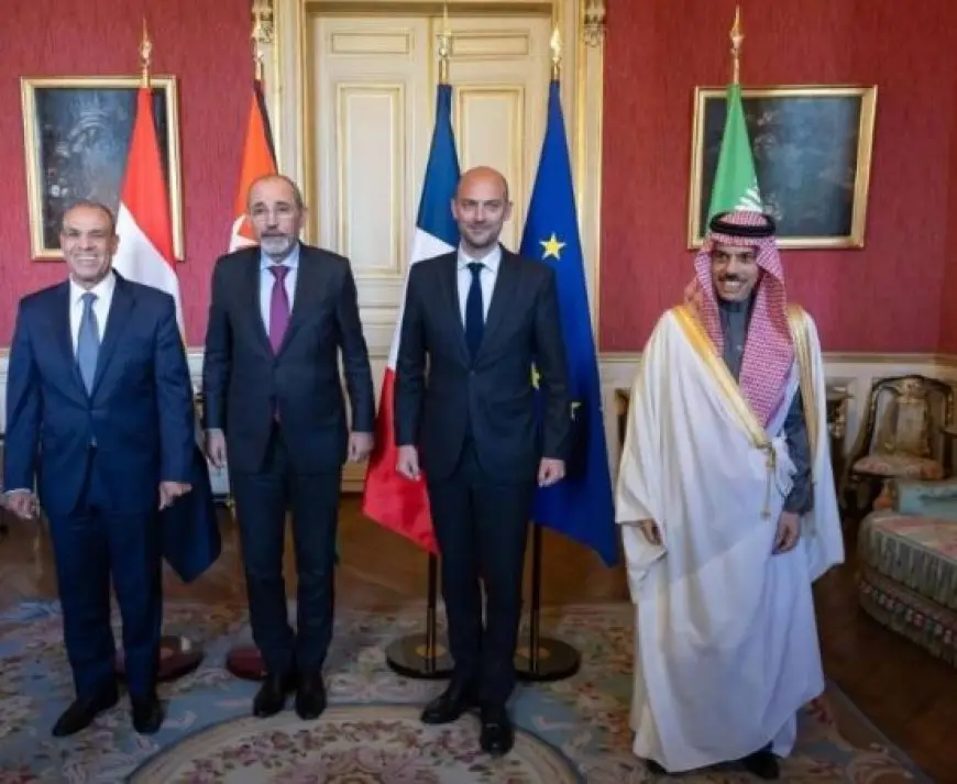بيان ثلاثي مشترك من مصر والسعودية والأردن عقب لقاء وفد اللجنة الوزارية مع وزير خارجية فرنسا في باريس