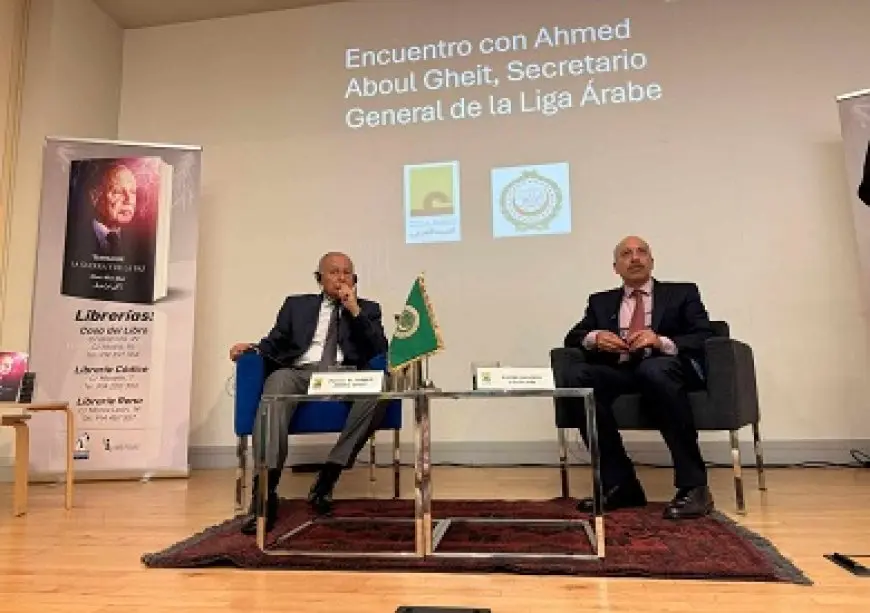 أبو الغيط يشهد إطلاق كتاب «شاهد على الحرب والسلام» باللغة الإسبانية في مدريد