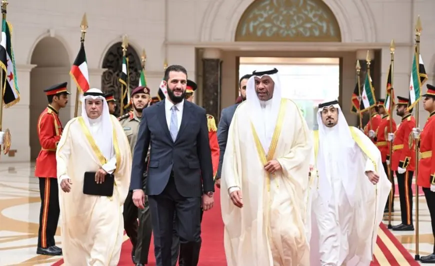 أمير الكويت وأحمد الشرع يترأسان جلسة مباحثات رسمية بين البلدين