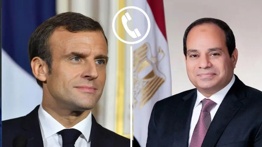 السيسي وماكرون يؤكدان تعزيز الشراكة الاستراتيجية والتنسيق لحل أزمة غزة في اتصال هاتفي