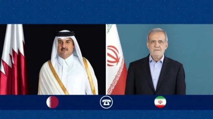 أمير قطر والرئيس الإيراني يبحثان جهود وقف الجرائم في غزة