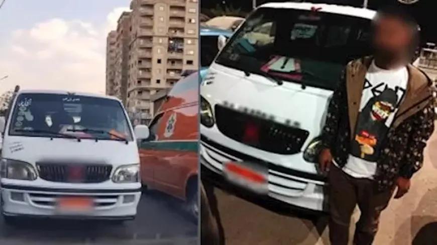 سائق ميكروباص يقع في المحظور بعين شمس