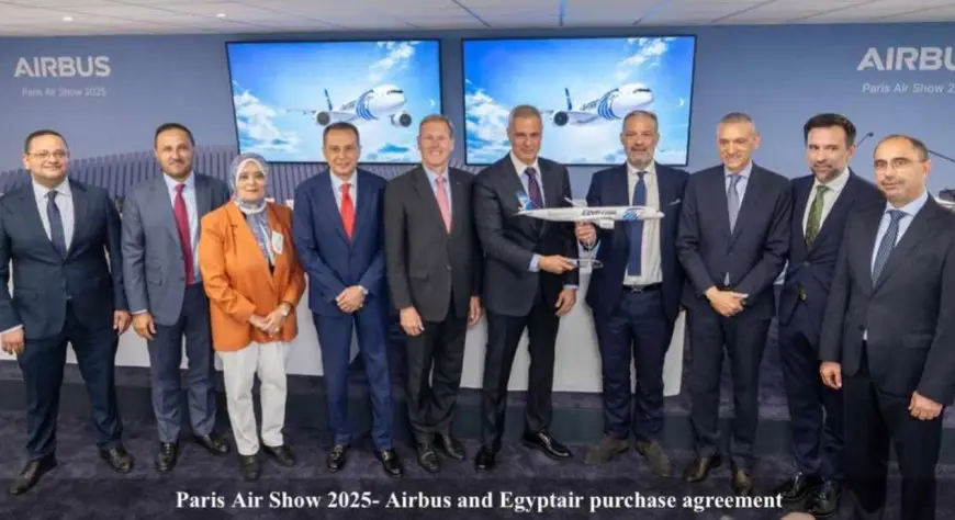مصر للطيران تعزز أسطولها بصفقة جديدة لضم 6 طائرات إيرباص A350-900 خلال فعاليات معرض باريس