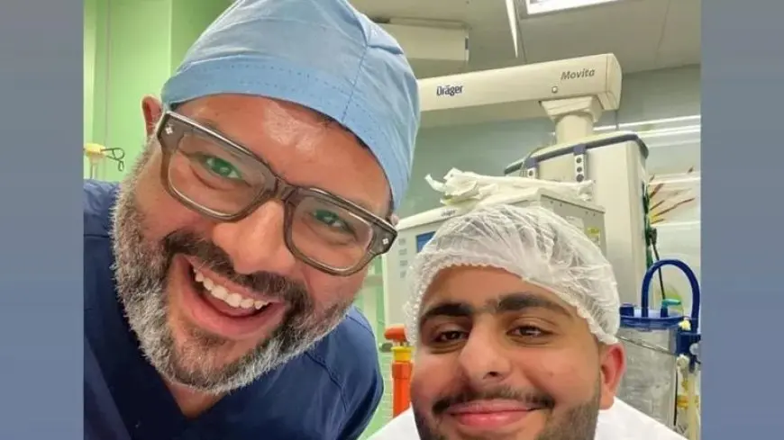 نجل أحمد السقا يوجه رسالة لطبيبه بعد التعافي من العملية