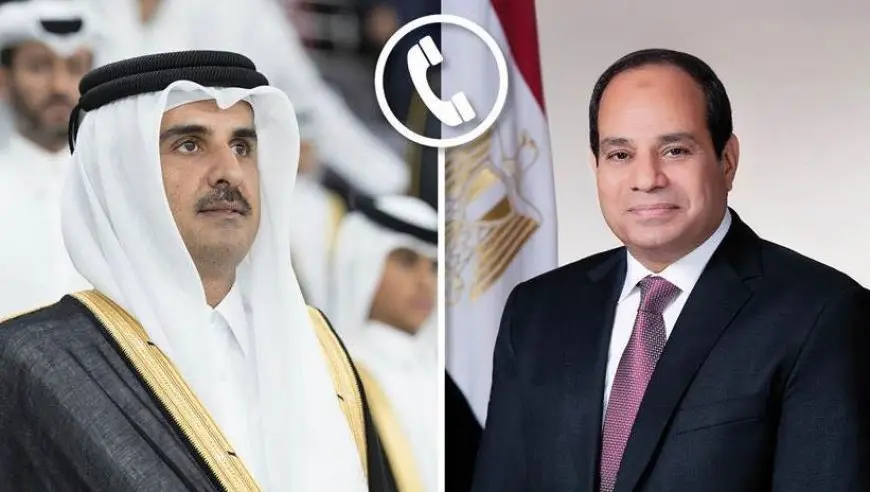 السيسي يعرب عن تضامن مصر الكامل مع قطر في أعقاب الهجمات الإيرانية على قاعدة العديد