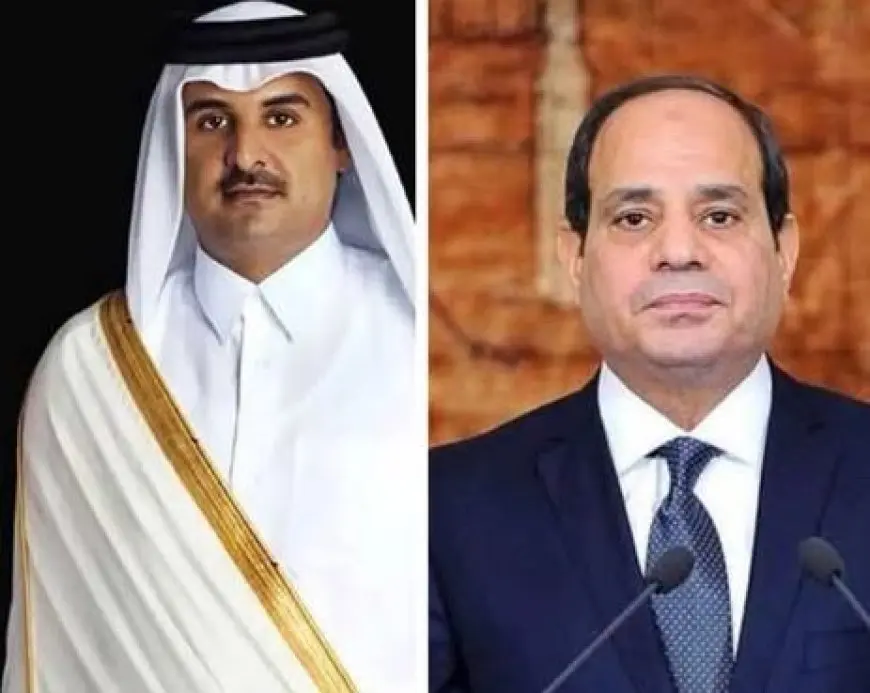 الرئيس السيسي يدعو أمير قطر إلى ضبط النفس واللجوء للحلول الدبلوماسية