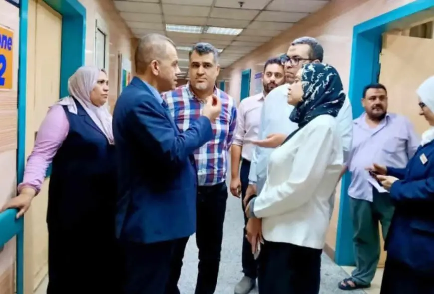 زيارة مفاجئة لرئيس الشئون الطبية بالتأمين الصحي لمستشفى النيل لمتابعة جودة الأداء والتطوير