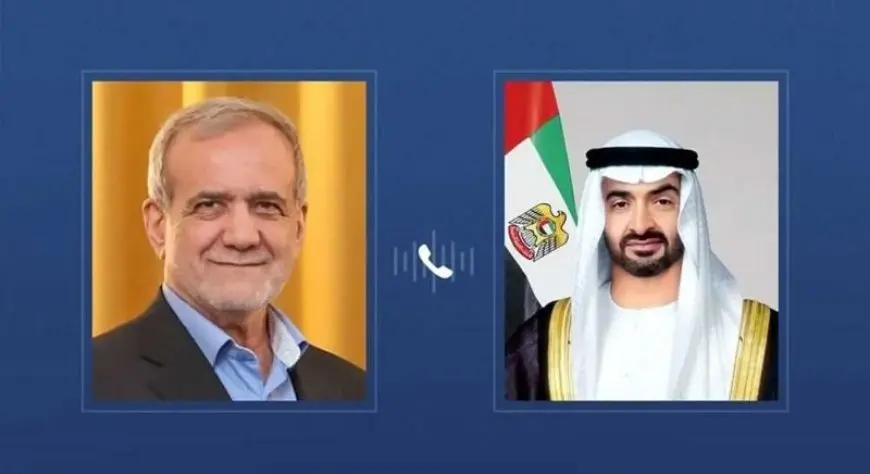 بزشكيان يشكر آل نهيان هاتفيا لتضامنه مع إيران ضد عدوان إسرائيل