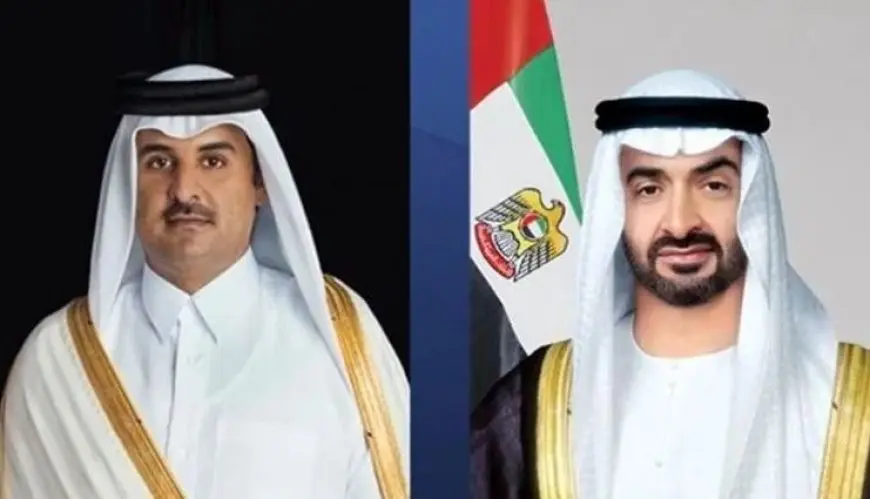 رئيس الإمارات يتصل بأمير قطر ويشيد بجهوده لوقف إطلاق النار بين إيران وإسرائيل