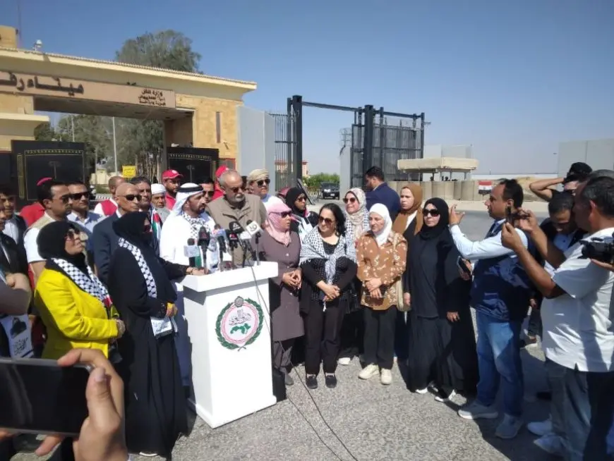 وفد البرلمان العربي من معبر رفح: لا استقرار في الشرق الأوسط دون دولة فلسطينية مستقلة