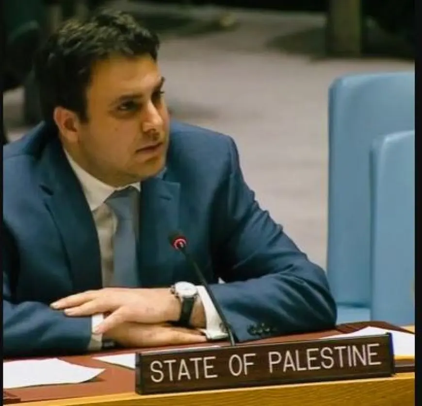 مندوب فلسطين بمجلس الأمن: خريطة نتنياهو في الأمم المتحدة دليل على نوايا إسرائيل لمحو بلادنا