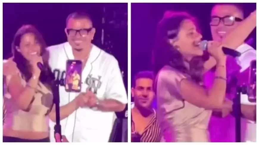 جنا عمرو دياب تغني “خطفوني” بحفل والدها بالساحل الشمالي (صور وفيديو)