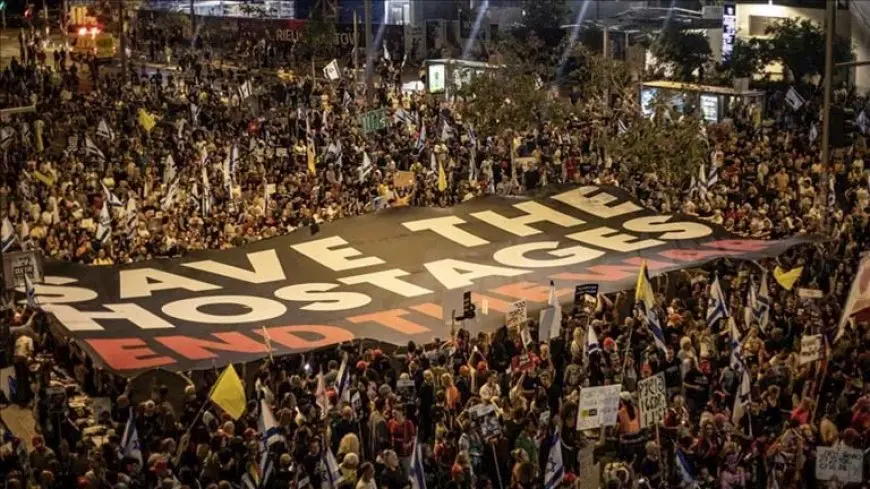 آلاف الإسرائيليين يتظاهرون للمطالبة بالإفراج عن جميع الأسرى