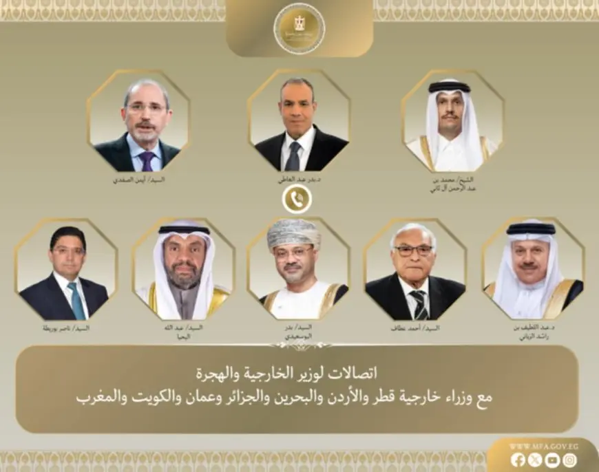 اتصالات هاتفية مكثفة بين وزير الخارجية والهجرة ونظرائه العرب حول مستجدات الأوضاع في قطاع غزة