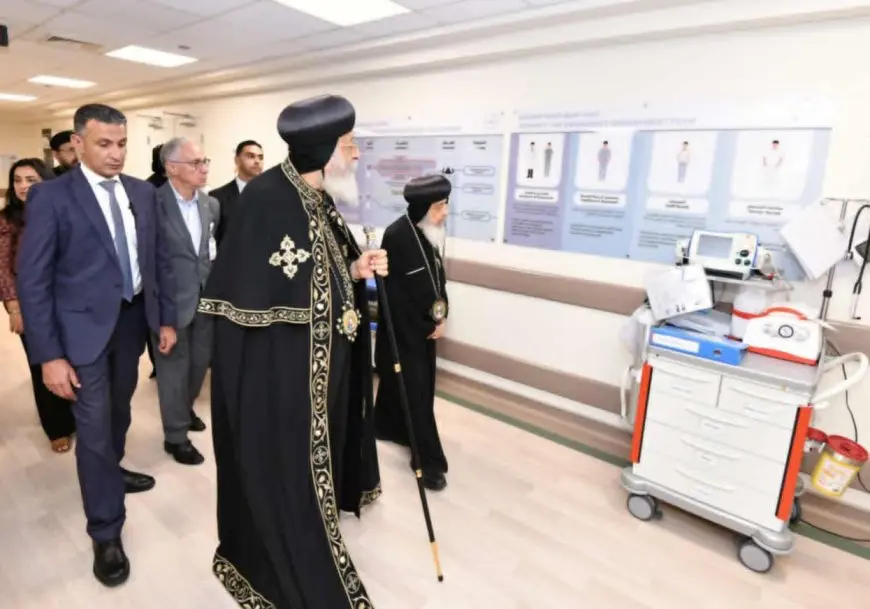 البابا تواضروس يزور مستشفى أهل مصر للحروق: صرح إنساني يعالج مجانا بلا تمييز