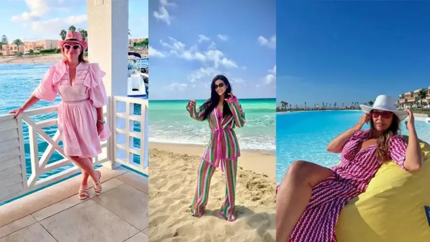 “إلهام شاهين وداليا البحيري وريم سامي”.. 25 صورة لنجمات الفن في الساحل الشمالي