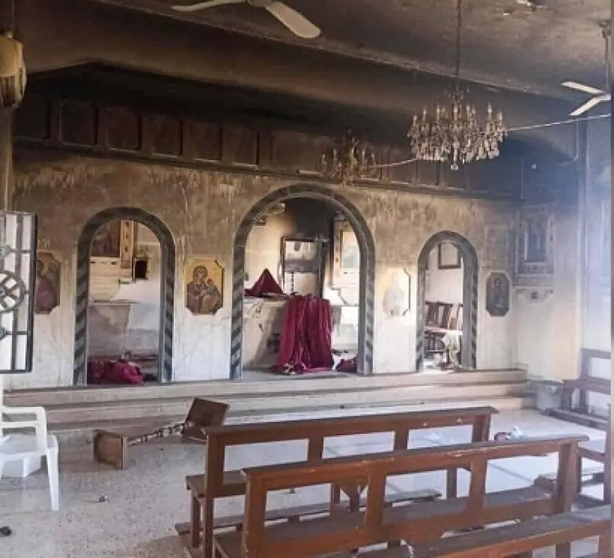 سوريا.. مجهولون يضرمون النار بكنسية مار ميخائيل التاريخية في السويداء