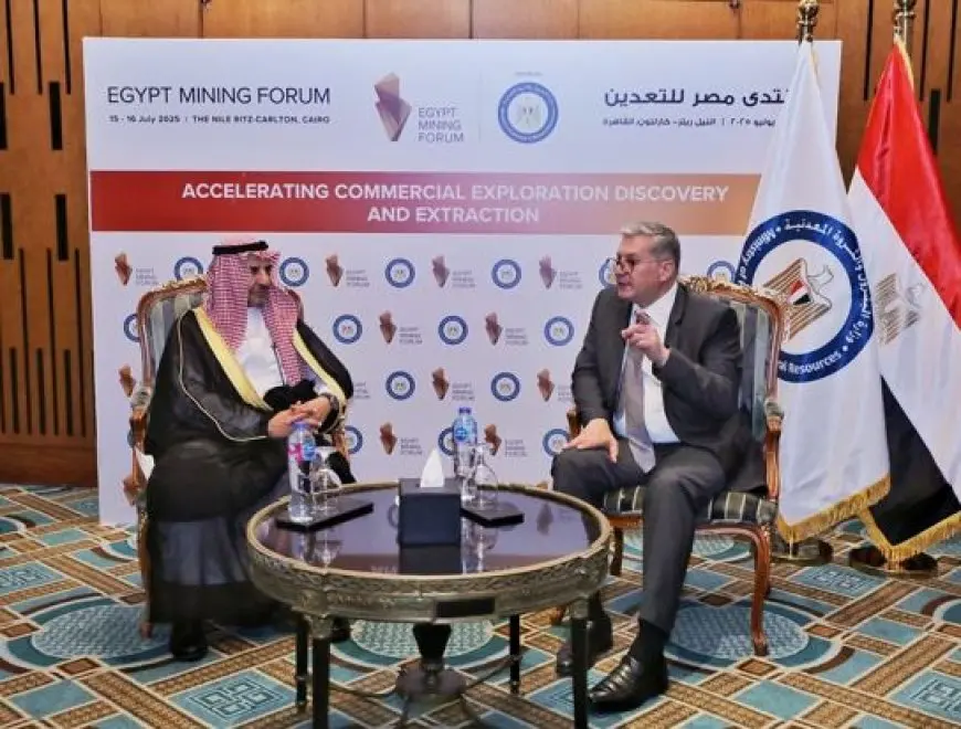 وزير البترول يبحث مع نائب وزير الصناعة السعودي سبل التعاون في قطاع التعدين