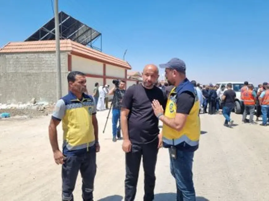 وزير الطوارئ على حدود السويداء: نقدم خدماتنا لكل السوريين