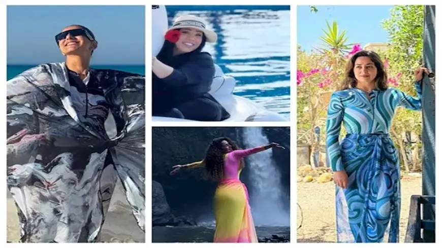 20 صورة لنجمات الفن بـ “المايوه” البوركيني أمام البحر