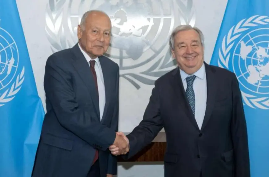 أبو الغيط يبحث مع الأمين العام للأمم المتحدة جهود وقف إطلاق النار في غزة