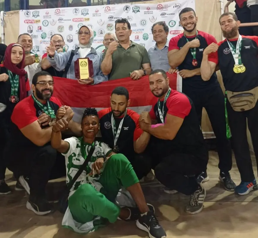 منتخب مصر لمصارعة الذراعين يحقق 14 ميدالية في بطولة إفريقيا بنيجيريا