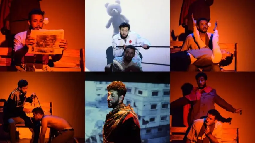 عرض الصمت المحكم يستقبل جمهوره بالبطيخ ويتطرق للقضية الفلسطينية بالمهرجان القومي للمسرح